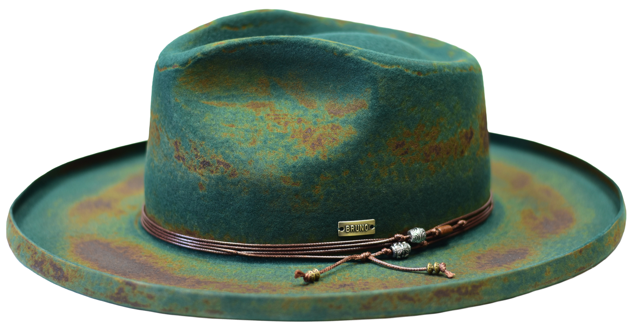 Orleans Collection Hat Bruno Capelo Emerald Green/Brown Medium