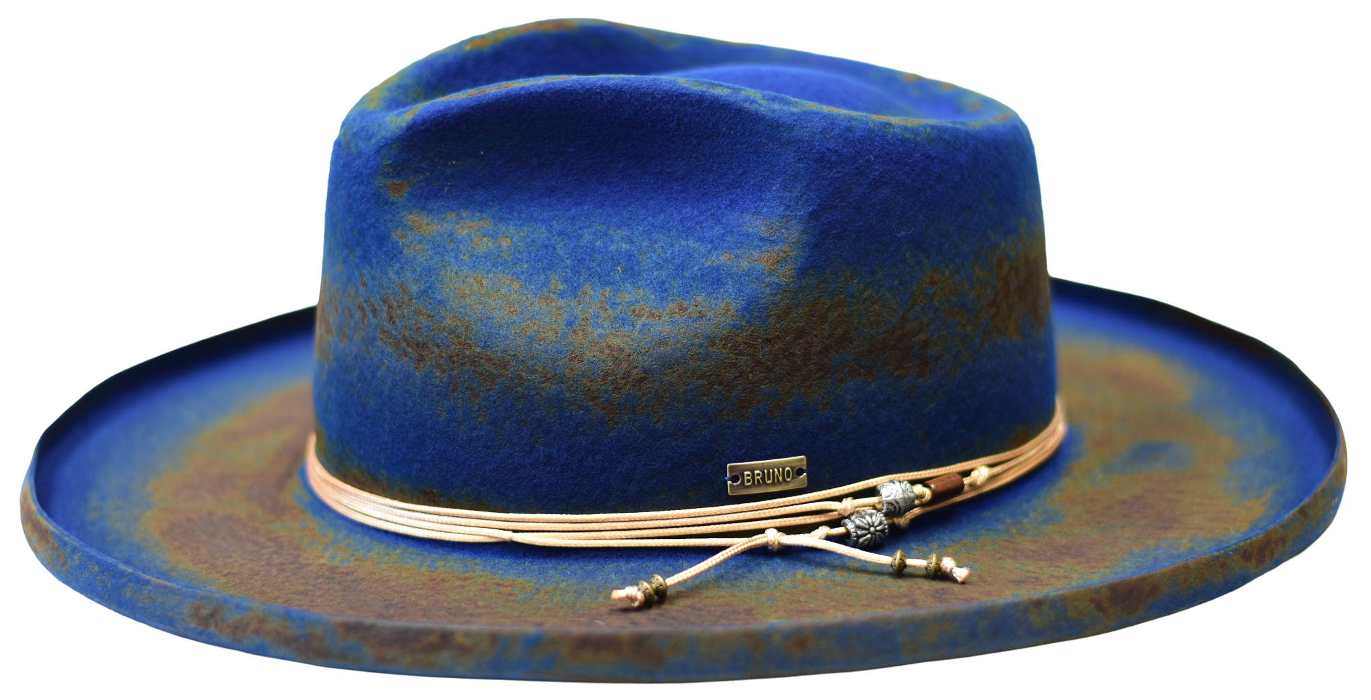 Orleans Collection Hat Bruno Capelo Sapphire Blue/Brown Medium