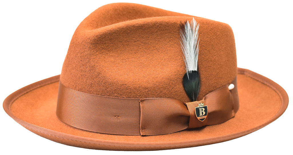 Prestige Collection Hat Bruno Capelo Cognac Brown Medium
