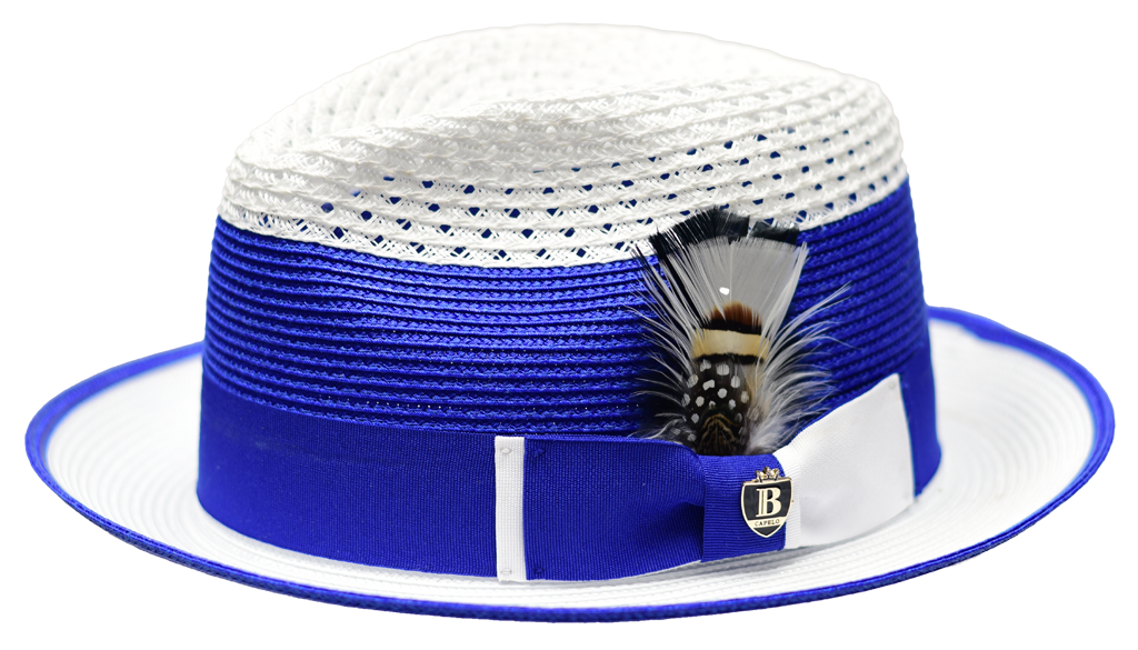 Park Avenue Collection Hat Bruno Capelo White/Royal Blue Medium