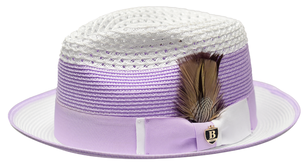 Park Avenue Collection Hat Bruno Capelo White/Lavender Medium
