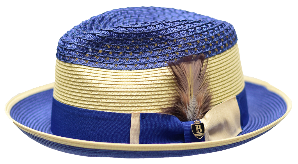 Park Avenue Collection Hat Bruno Capelo Denim Blue/Natural Medium