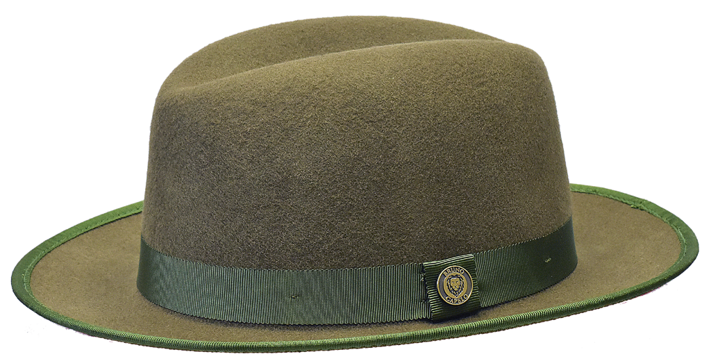 Princeton Collection Hat Bruno Capelo Olive Green/Red Large 