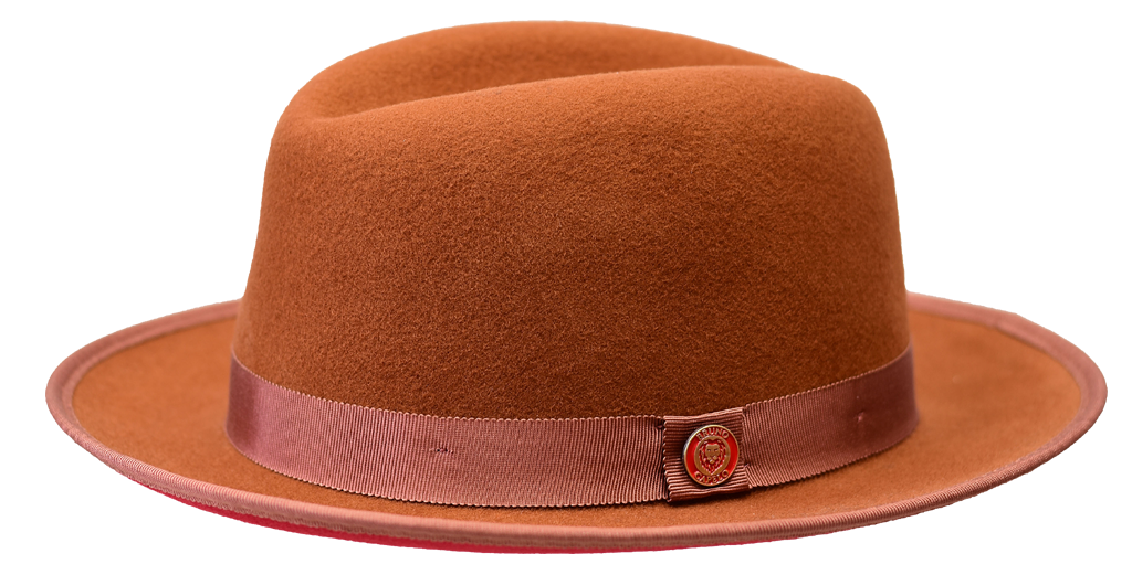 Princeton Collection Hat Bruno Capelo Cognac/Red Medium 