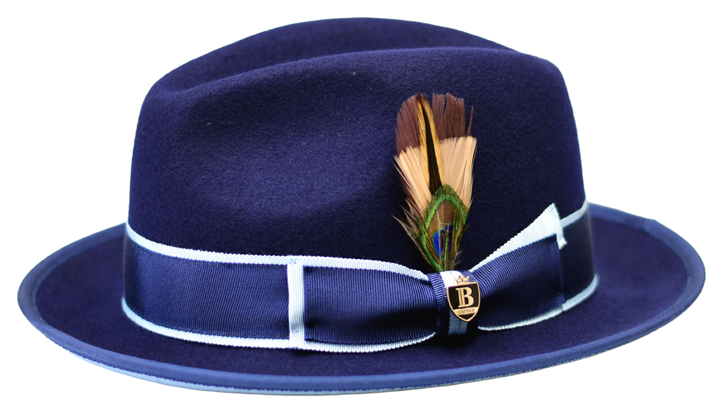 Saverio Collection Hat Bruno Capelo Navy Blue/Light Blue Medium