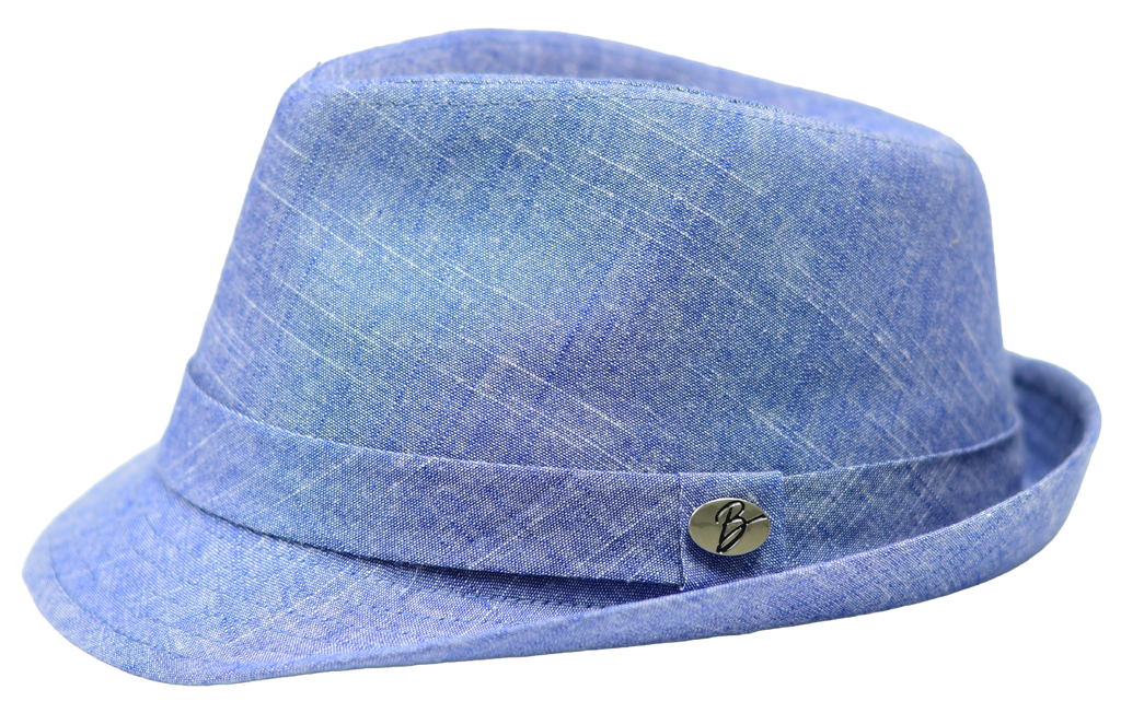 Tino Collection Hat Bruno Capelo Denim Linen Small/Medium