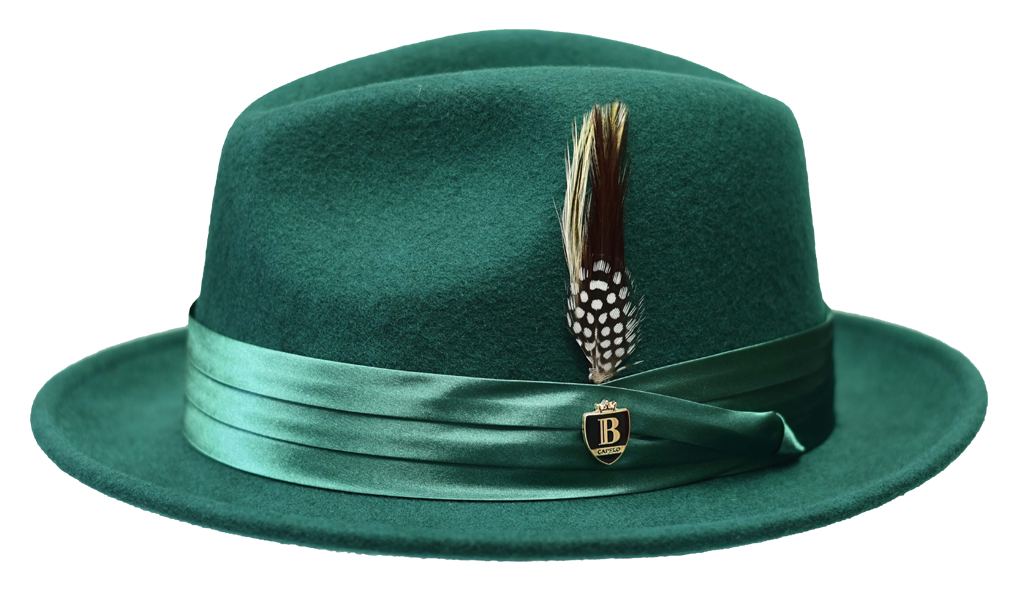 Giovani Collection Hat Bruno Capelo Emerald Green Small 