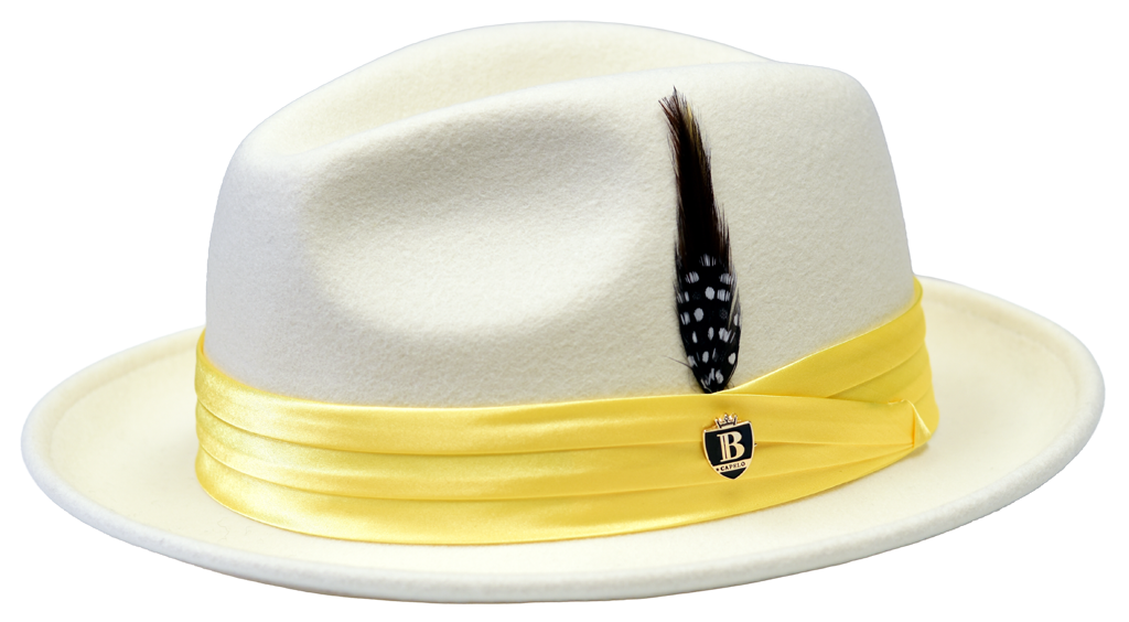 Giovani Collection (2-Tone) Hat Bruno Capelo Bone/Yellow Medium 