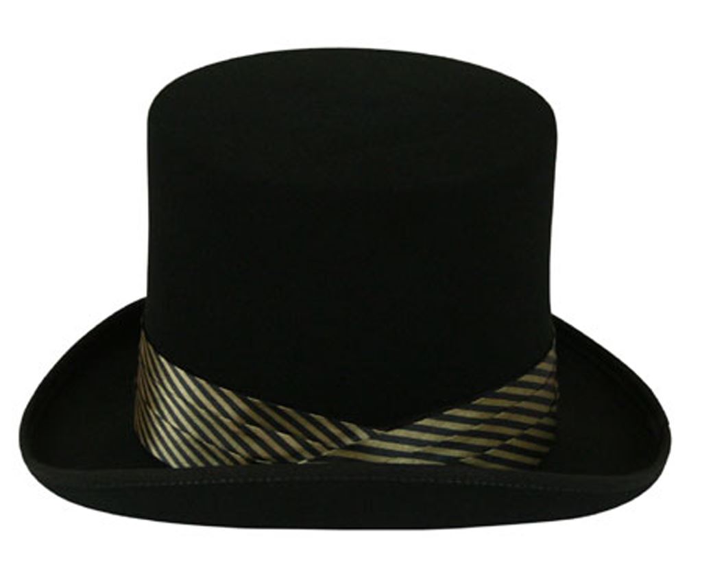 Satin Hatband  Bruno Capelo Thick Stripe Black/Gold  