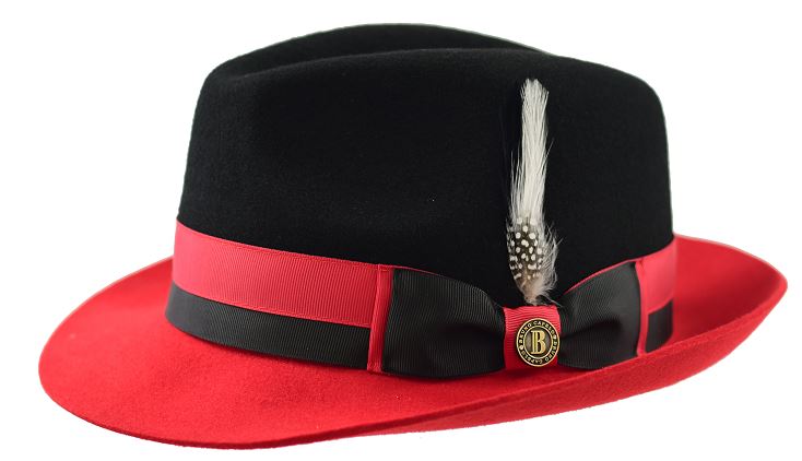 Caeser Collection Hat Bruno Capelo Black/Red Small 