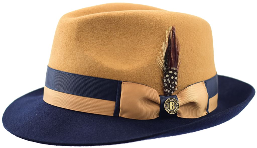 Caeser Collection Hat Bruno Capelo Camel/Navy Blue X-Large 