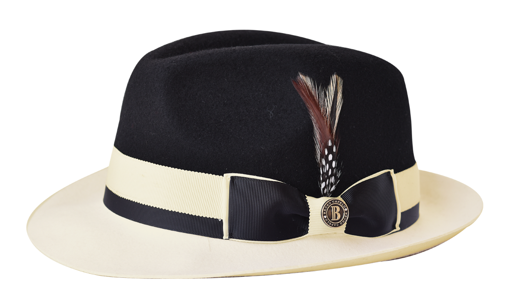 Caeser Collection Hat Bruno Capelo Black/Ivory X-Large 