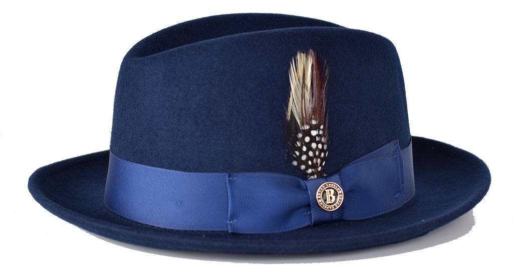 Chicago Collection Hat Bruno Capelo Navy Blue Small 