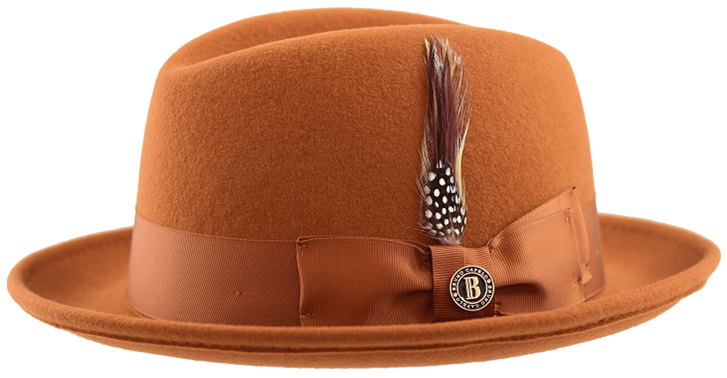 Chicago Collection Hat Bruno Capelo Cognac Brown Large 