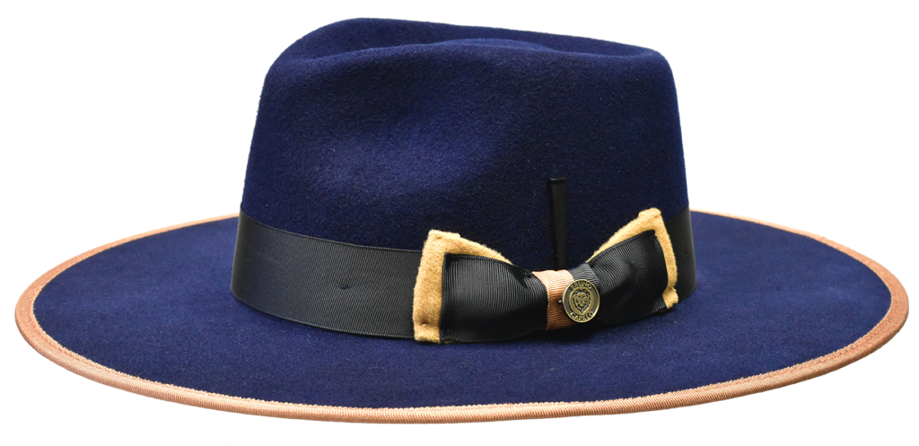 Cleveland Collection Hat Bruno Capelo Navy/Cognac Large 