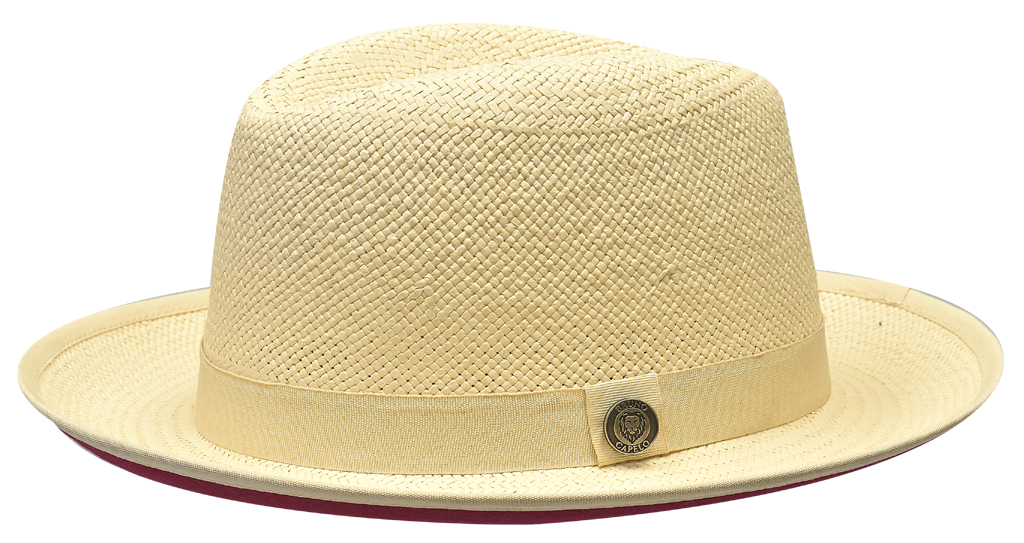 Empire Collection Hat Bruno Capelo Natural/Burgundy Large 