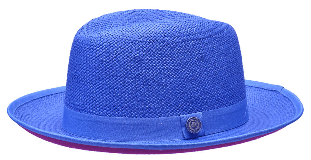 Empire Collection Hat Bruno Capelo Royal Blue/Burgundy Large 