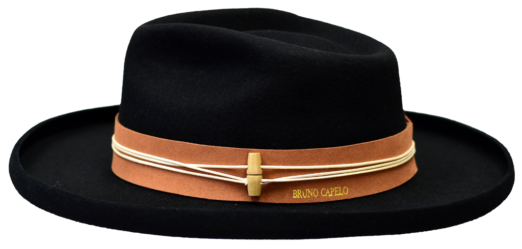 Gentleman Collection Hat Bruno Capelo Black/Cognac Large 