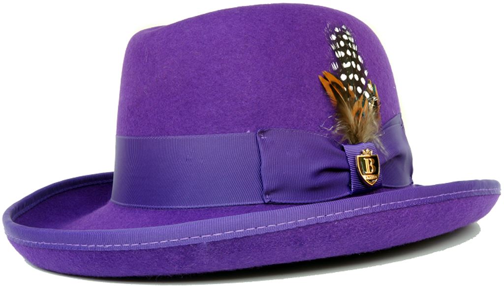 Godfather (Homburg) Collection Hat Bruno Capelo Purple Small 