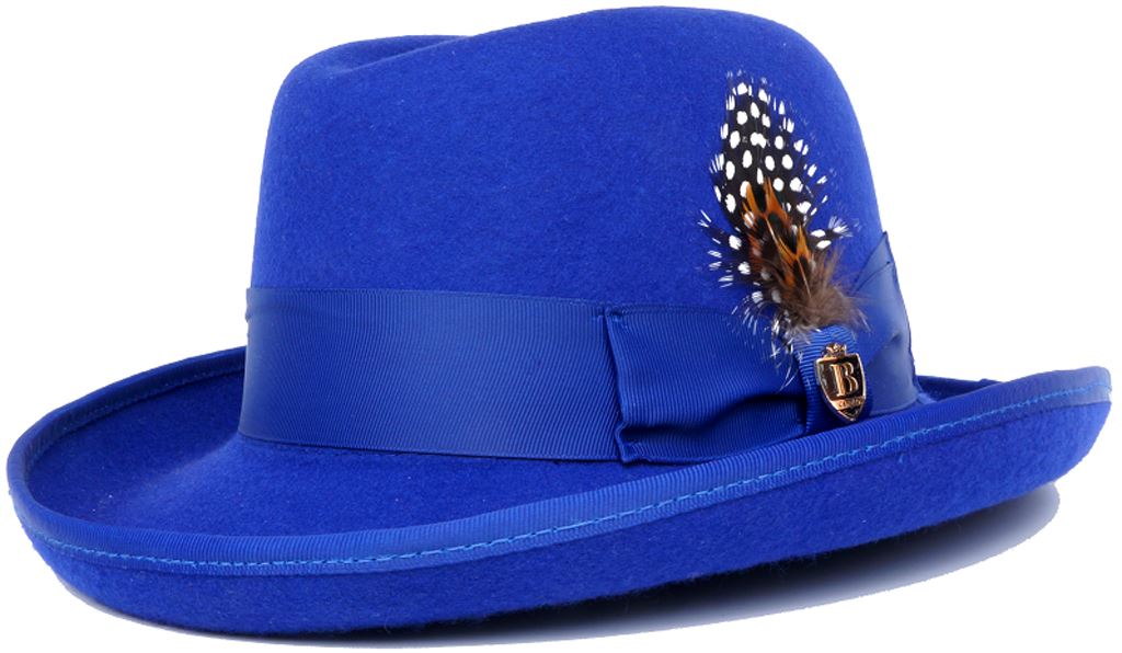Godfather (Homburg) Collection Hat Bruno Capelo Royal Blue Small 