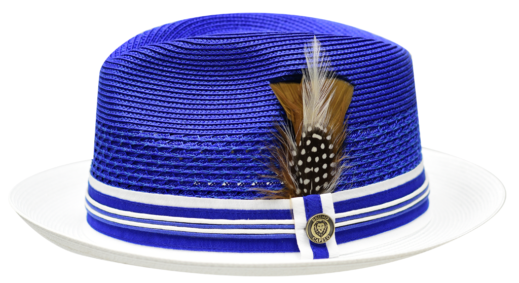 GianCarlo Collection Hat Bruno Capelo RoyalBlue/White Large 