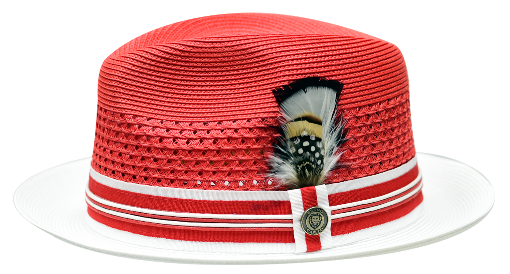 GianCarlo Collection Hat Bruno Capelo Red/White Large 