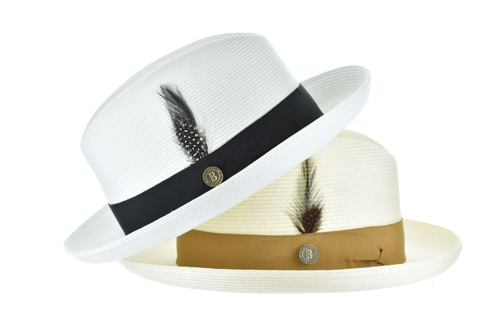 Straw Godfather Hat by Bruno Capelo Black / S