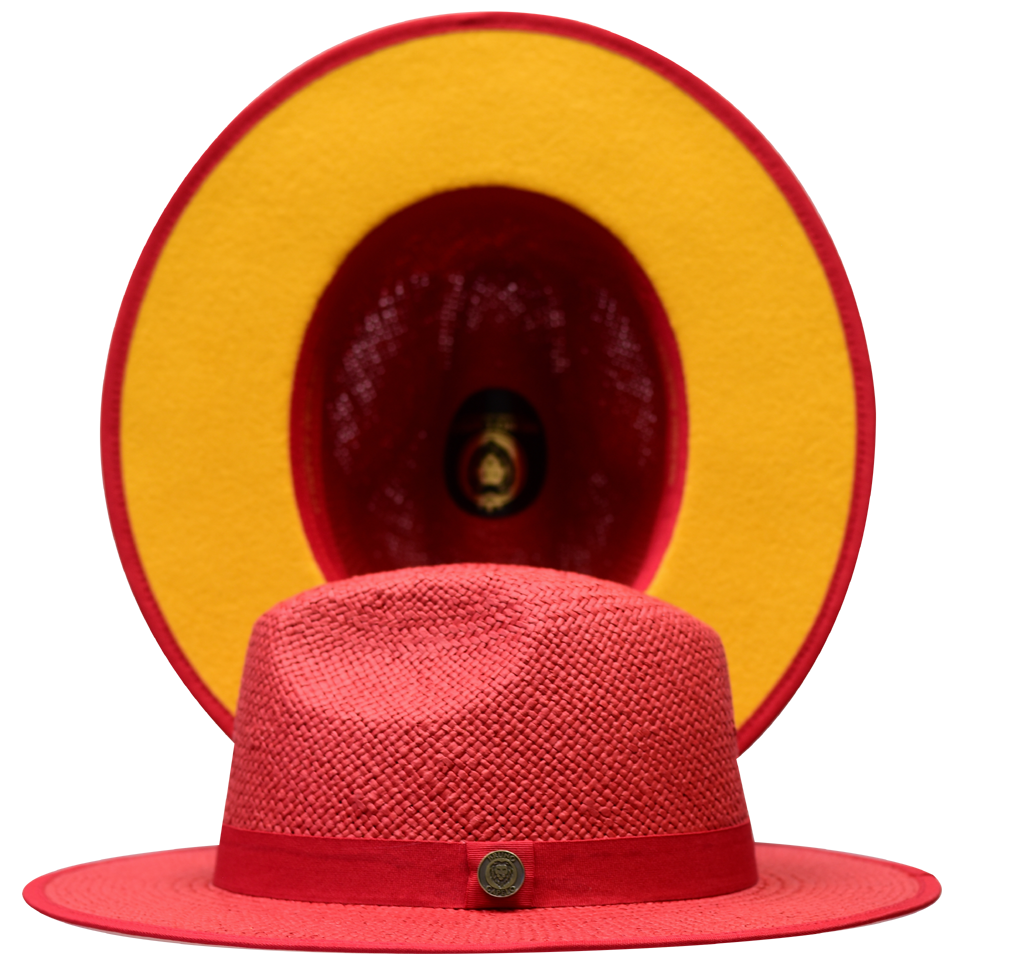 Kingdom Collection Hat Bruno Capelo Red/Gold Underlay Medium 