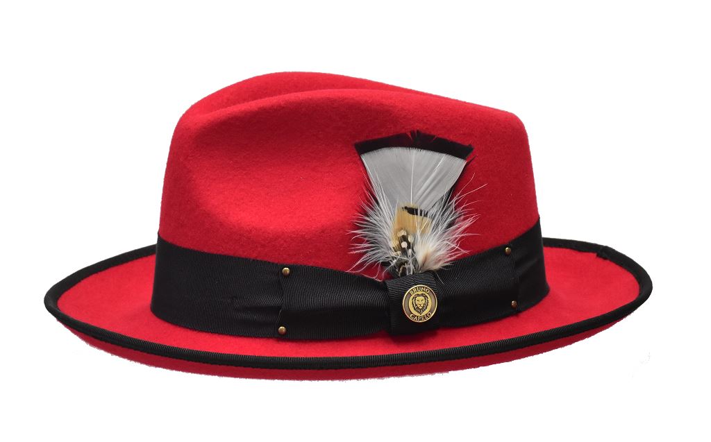 Lorenzo Collection Hat Bruno Capelo Red/Black Small 