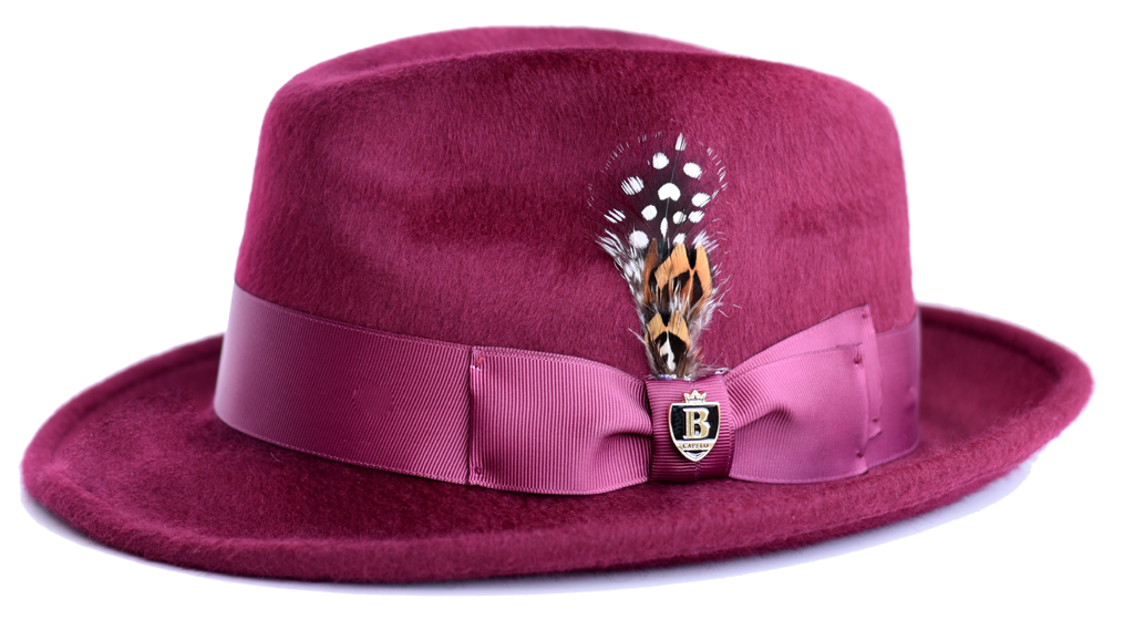 Lucious Collection Hat Bruno Capelo Burgundy Small 