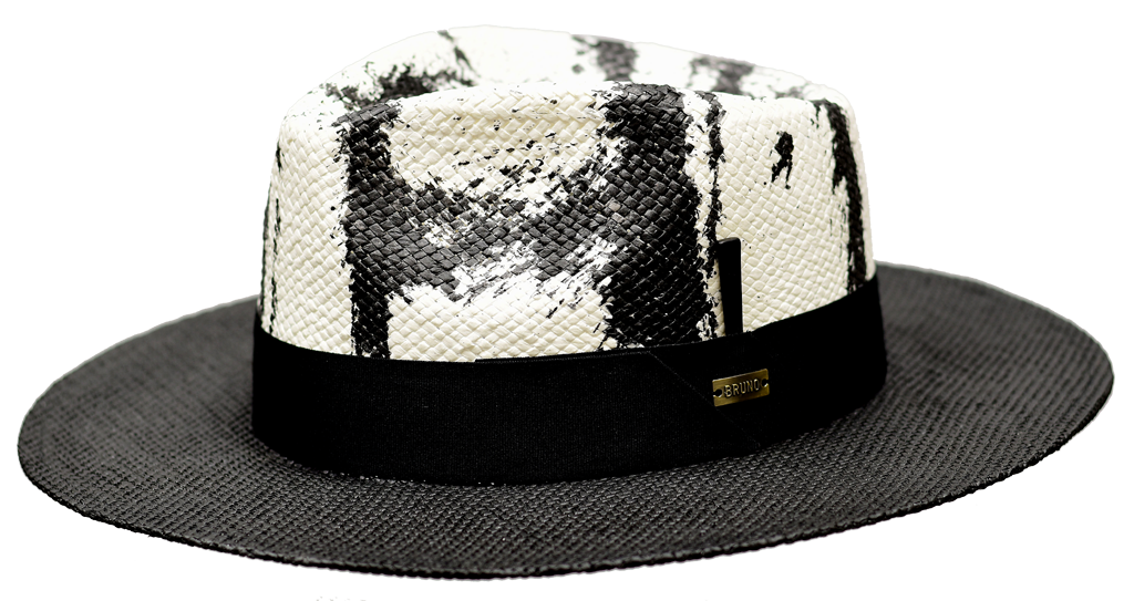 Lux Collection Hat Bruno Capelo Black/White Large 