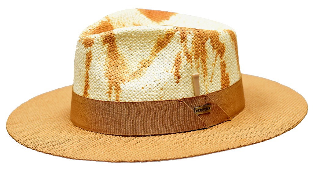Lux Collection Hat Bruno Capelo Ivory/Cognac Large 