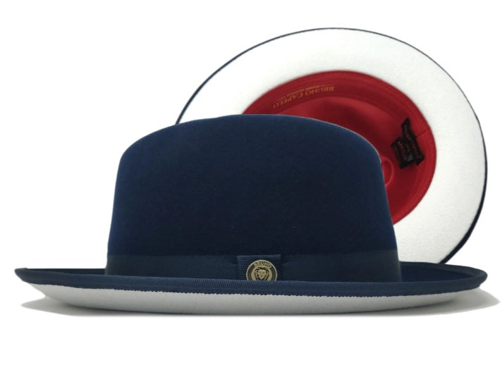 Princeton Collection Hat Bruno Capelo Navy Blue/White Large 