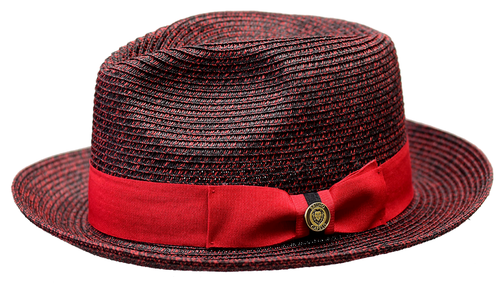Piedmont Collection Hat Bruno Capelo Black Red Large 