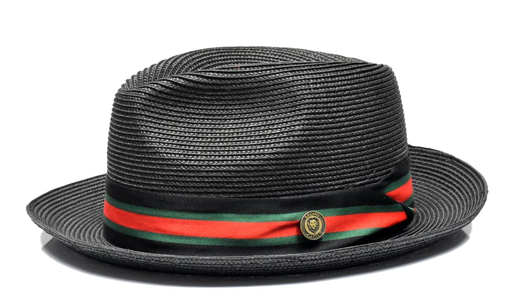 Remo Collection Hat Bruno Capelo Black w/ Red/Black/Green Band Small 