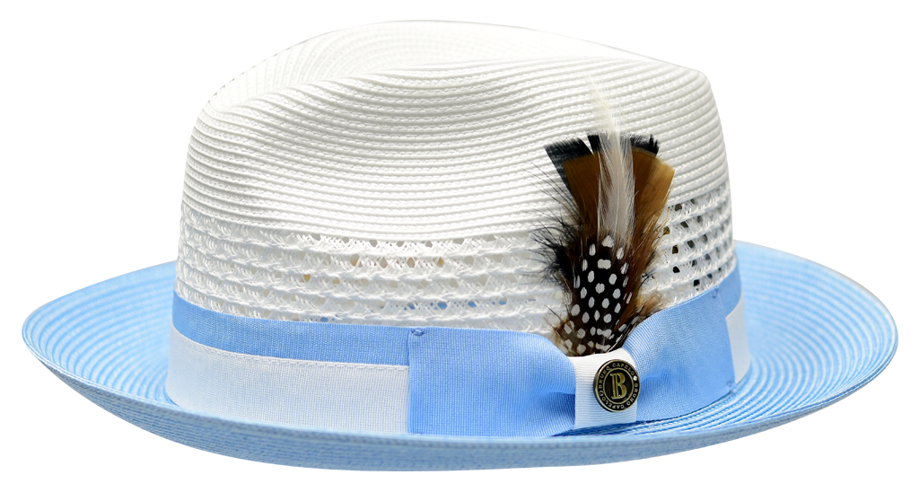 Bruno Capelo Men's Summer Hat White Lavender RO688
