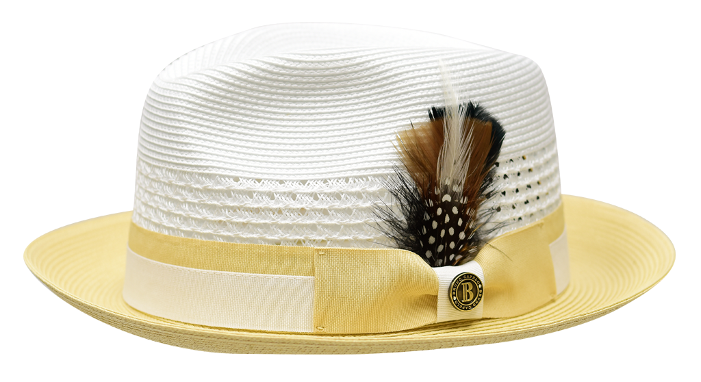 Bruno Capelo Men's Summer Hat White Lavender RO688