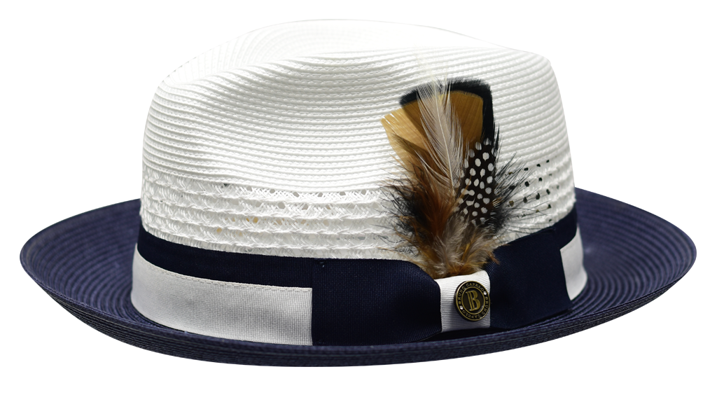 Rocco Collection Hat Bruno Capelo White/Navy Blue Large 