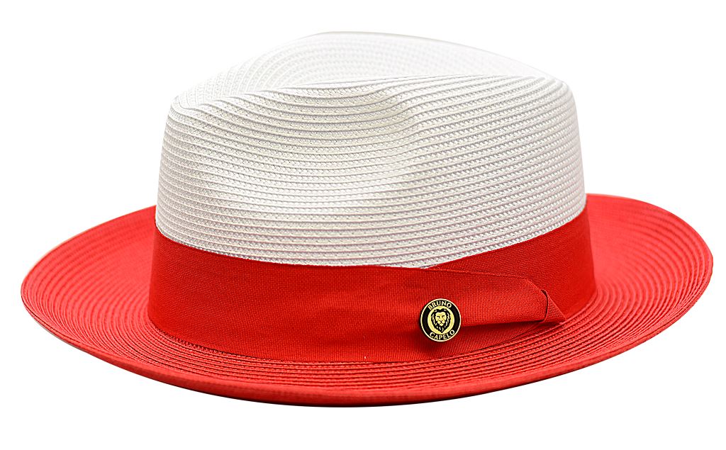 Salvatore Collection Hat Bruno Capelo White/Red Small 