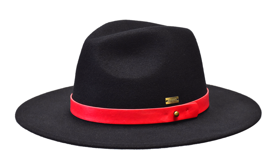 Uptown Collection Hat Bruno Capelo Black/Red Large 