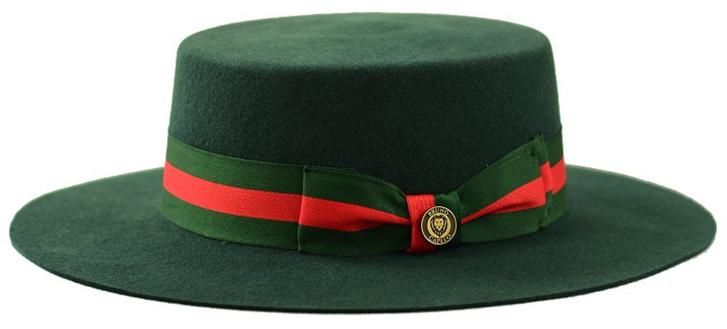 Zayden Collection Hat Bruno Capelo Dark Green w/ Green/Red Band Small 